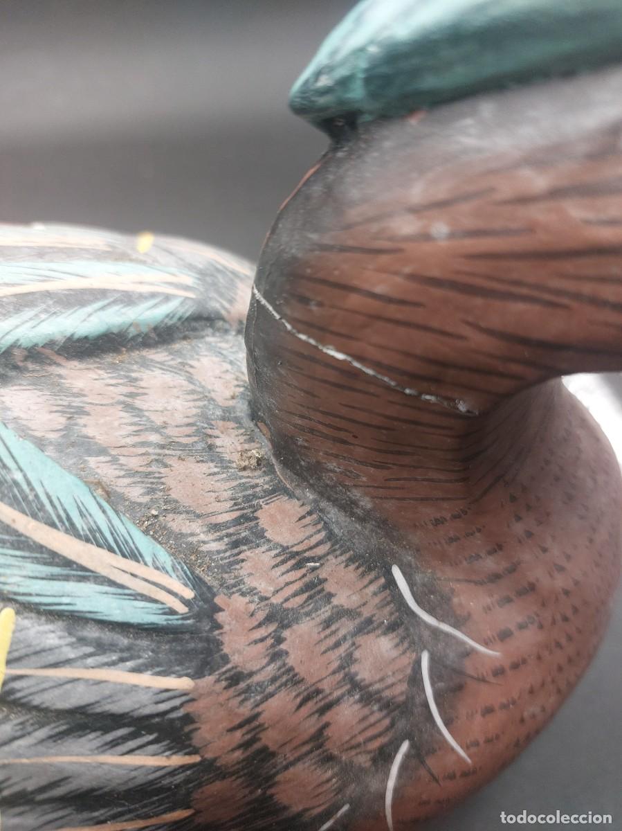 Antig&uuml;edades: PAREJA DE PATOS DE YESO Y MADERA - Foto 12