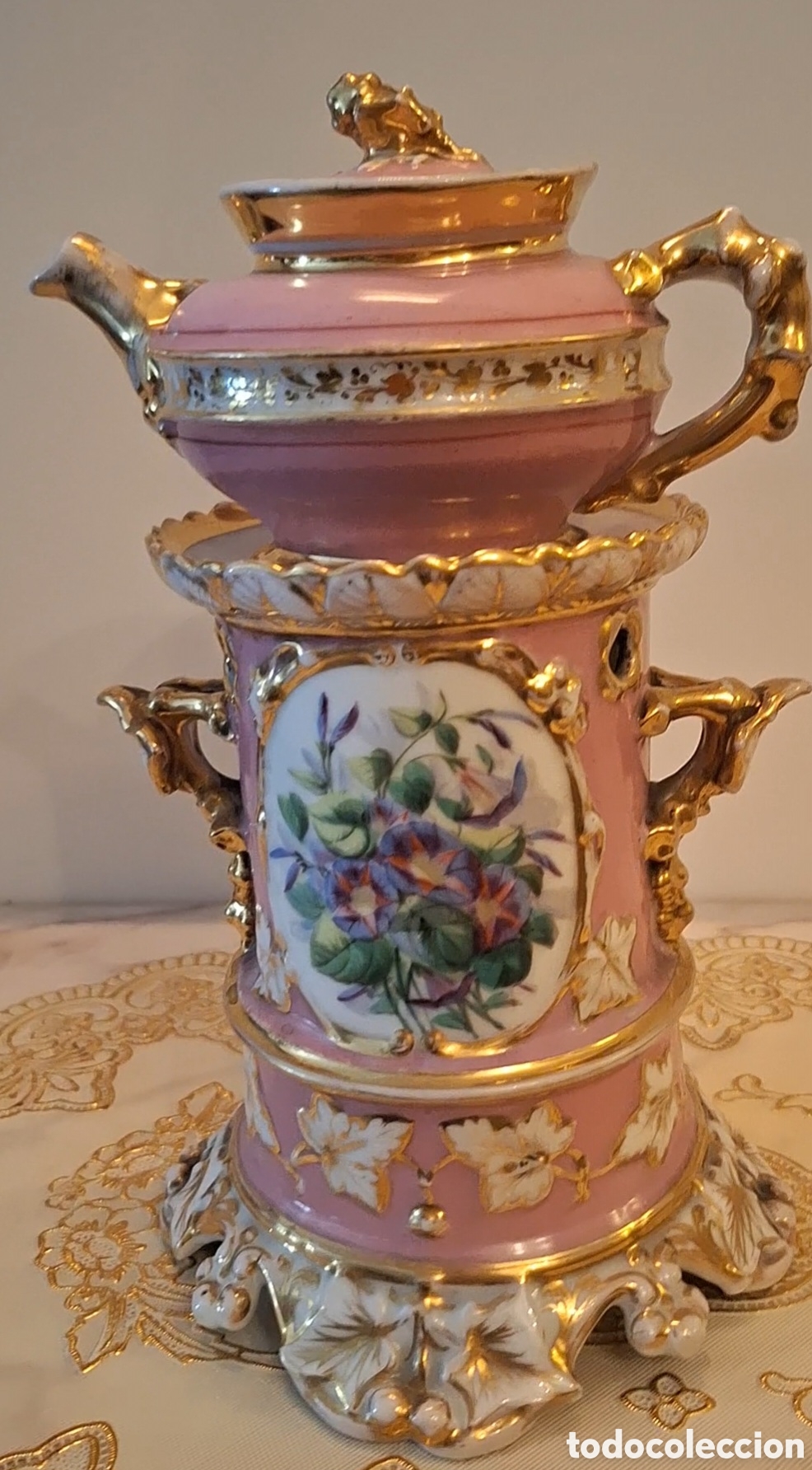 Antig&uuml;edades: Tetera Sevr&eacute;s &eacute;poca 1860 - Foto 5