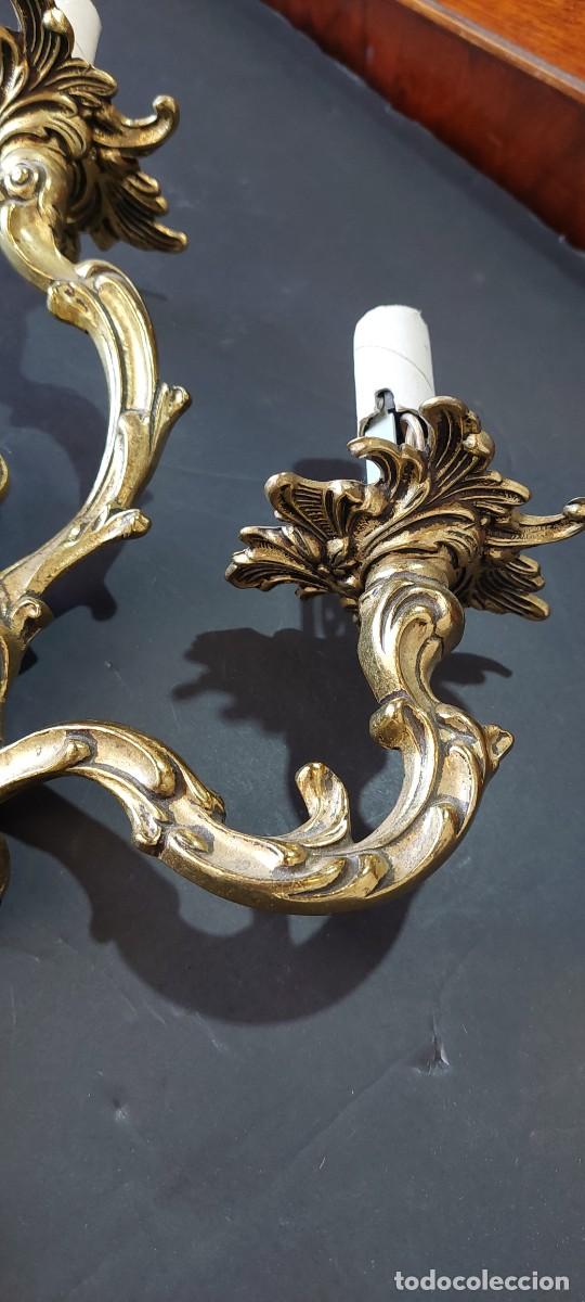 Antig&uuml;edades: Pareja de apliques estilo Luis XV - Foto 7