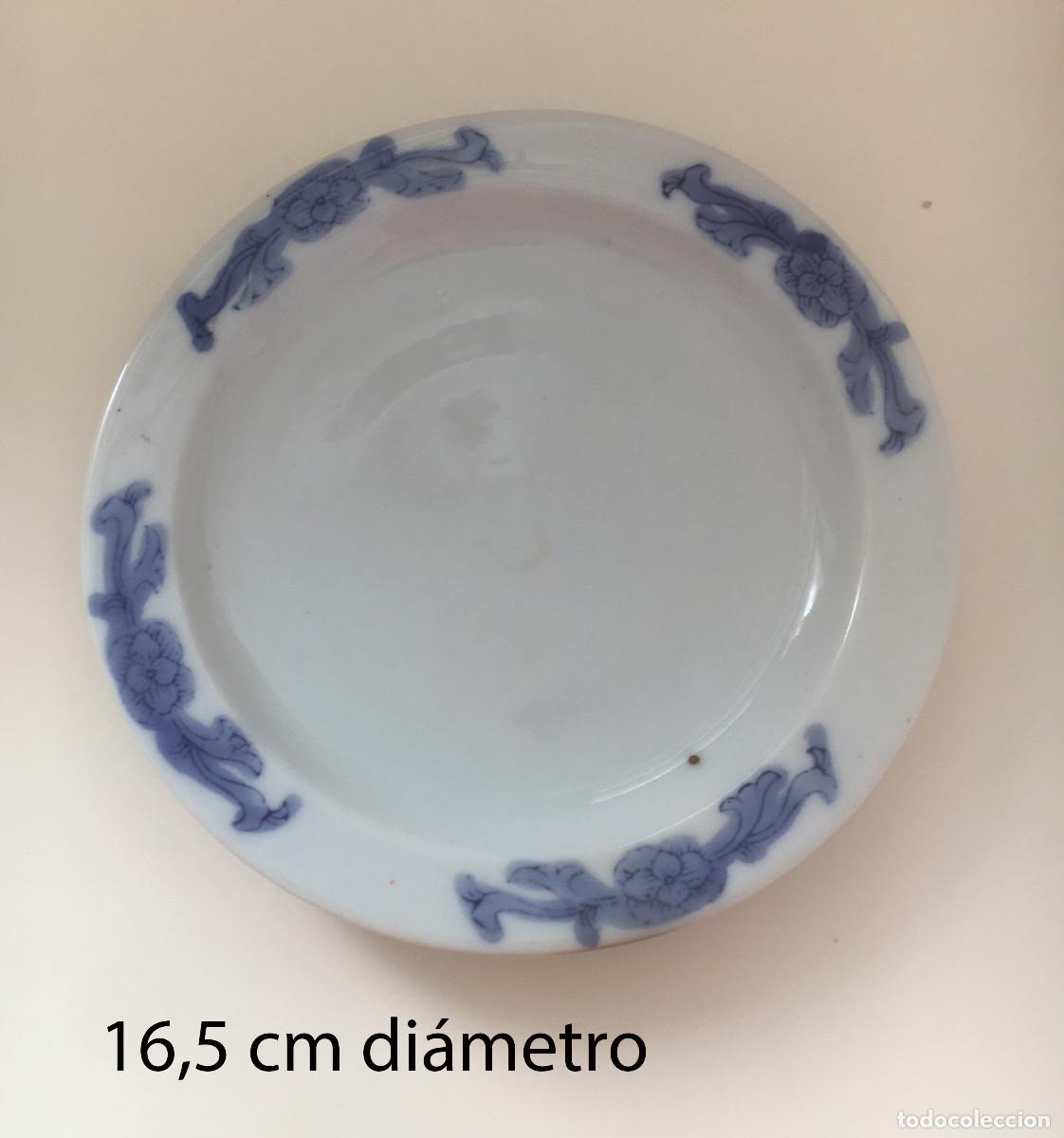 Antig&uuml;edades: PLATO MACETERO CHINO,DECORADO AZUL - Foto 1