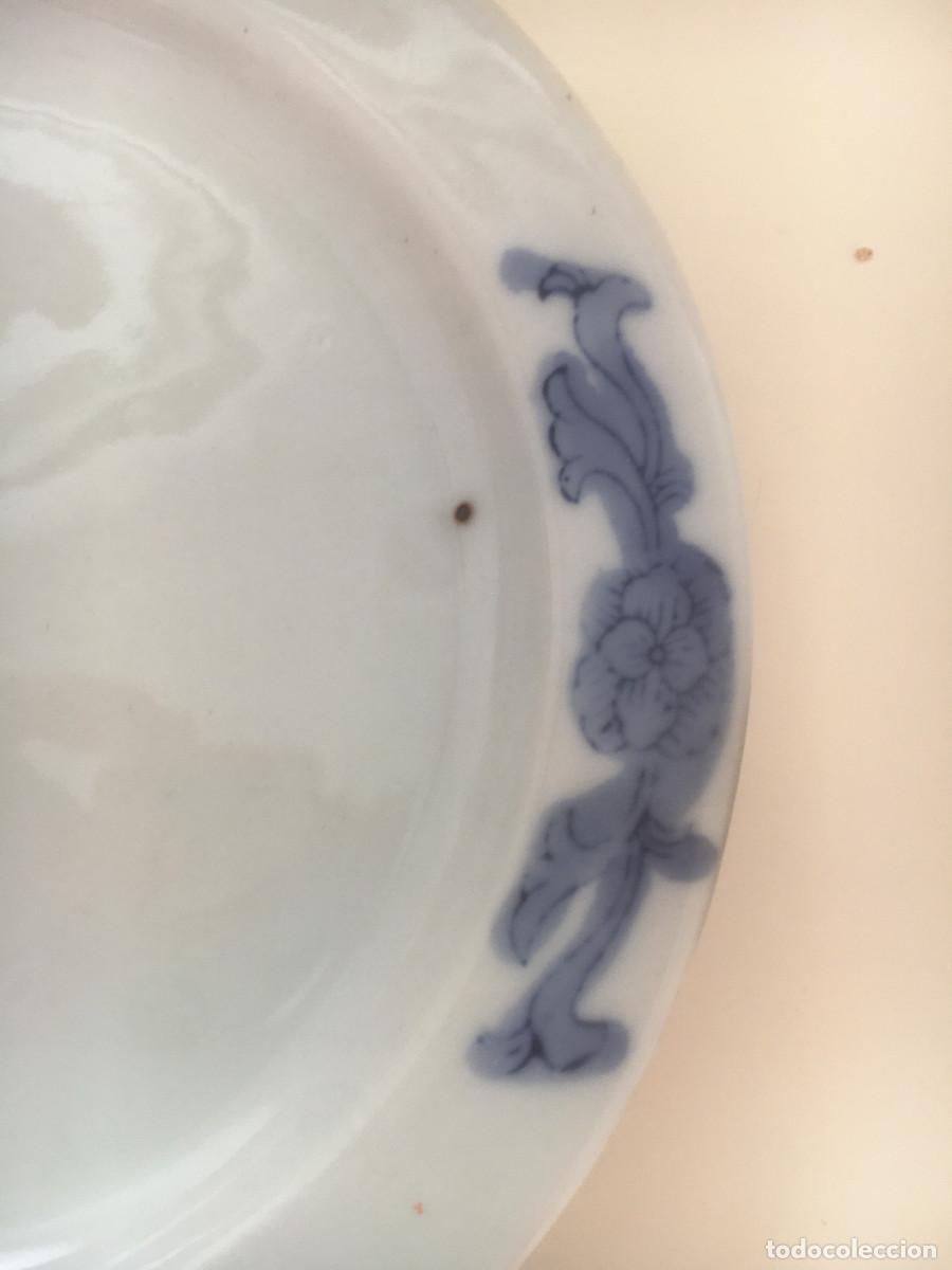 Antig&uuml;edades: PLATO MACETERO CHINO,DECORADO AZUL - Foto 2