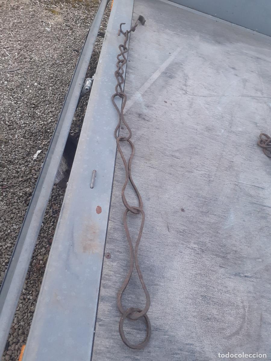 Antig&uuml;edades: Cadena de chimenea, llar, 173 cm de larga - Foto 1