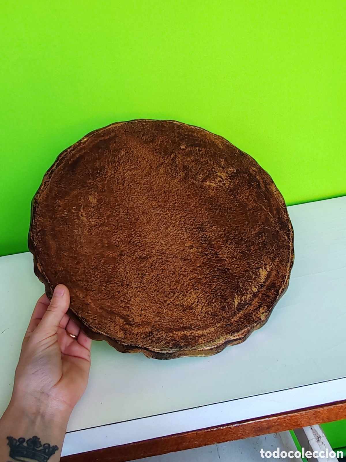 Antig&uuml;edades: Bandeja de madera antigua - Foto 4