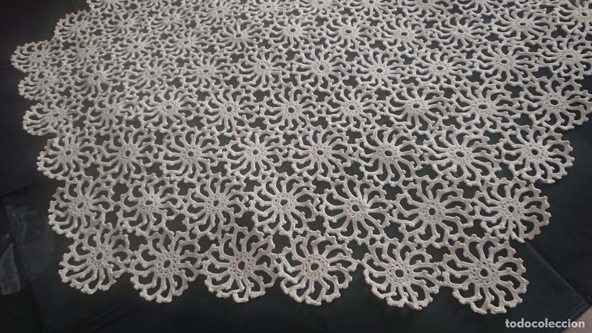 Antig&uuml;edades: Tapete grande, hecho a mano, algod&oacute;n, beige, hexagonal - Foto 4