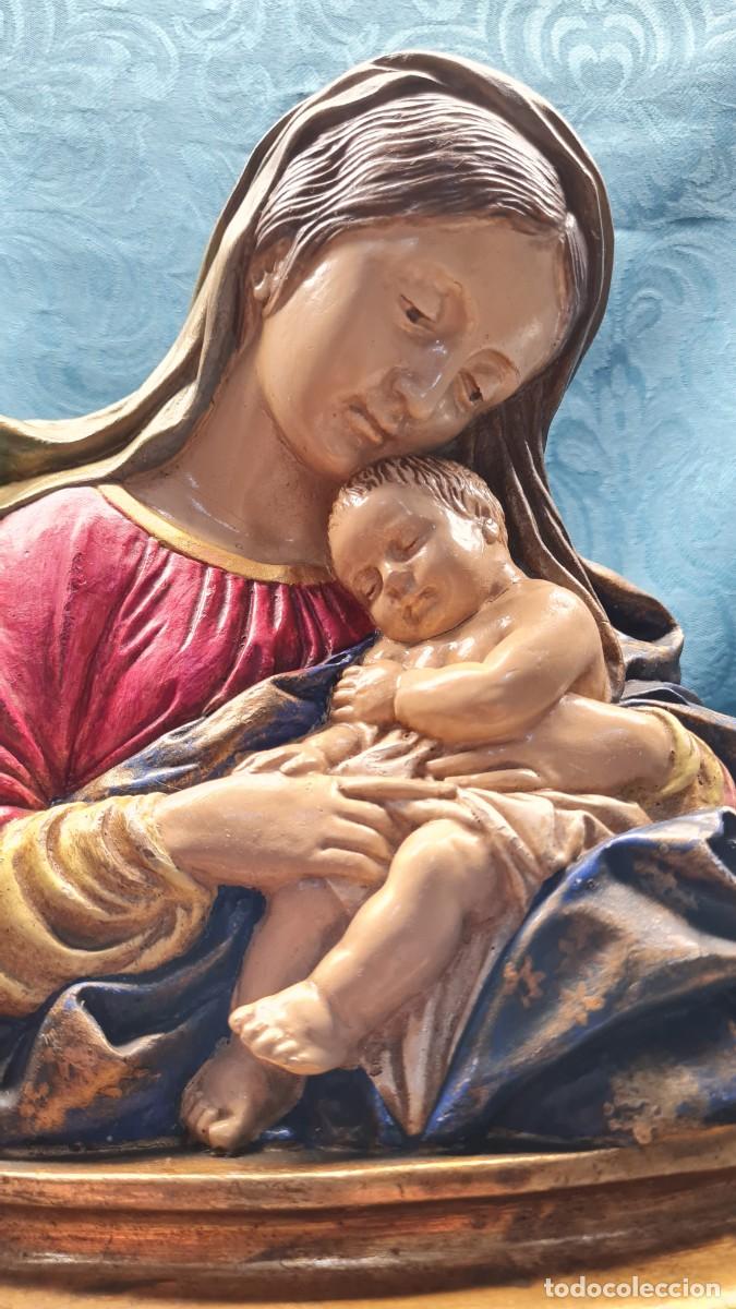 Antig&uuml;edades: BUSTO VIRGEN CON NI&Ntilde;O EN BRAZOS - Foto 2