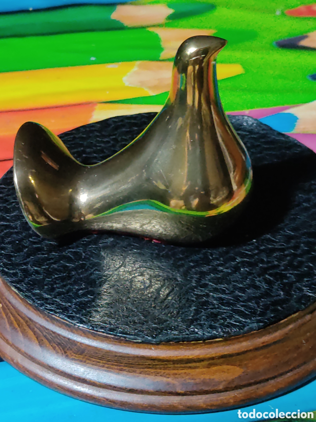 Antig&uuml;edades: Paloma antigua de bronce. - Foto 2
