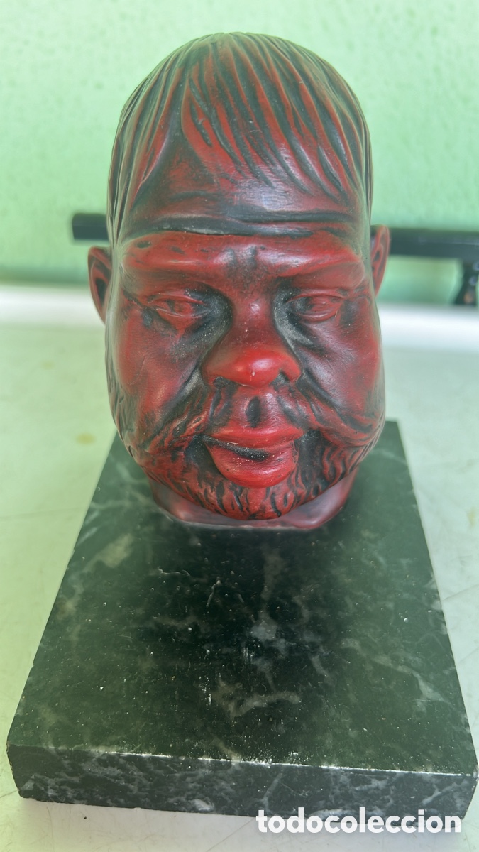 Antig&uuml;edades: PISAPAPELES BUSTO ROJO - Foto 2