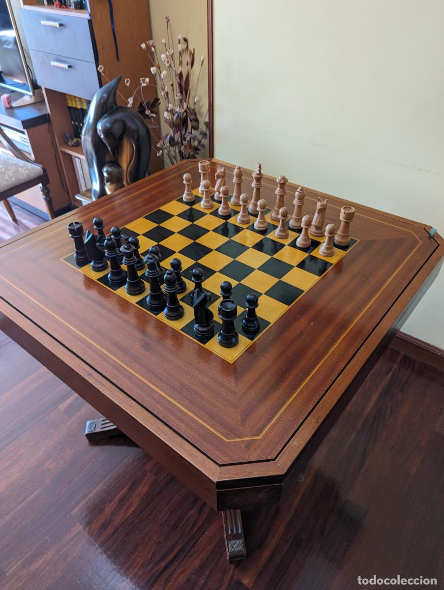 Antig&uuml;edades: Mesa de juego -marqueteria - Foto 4