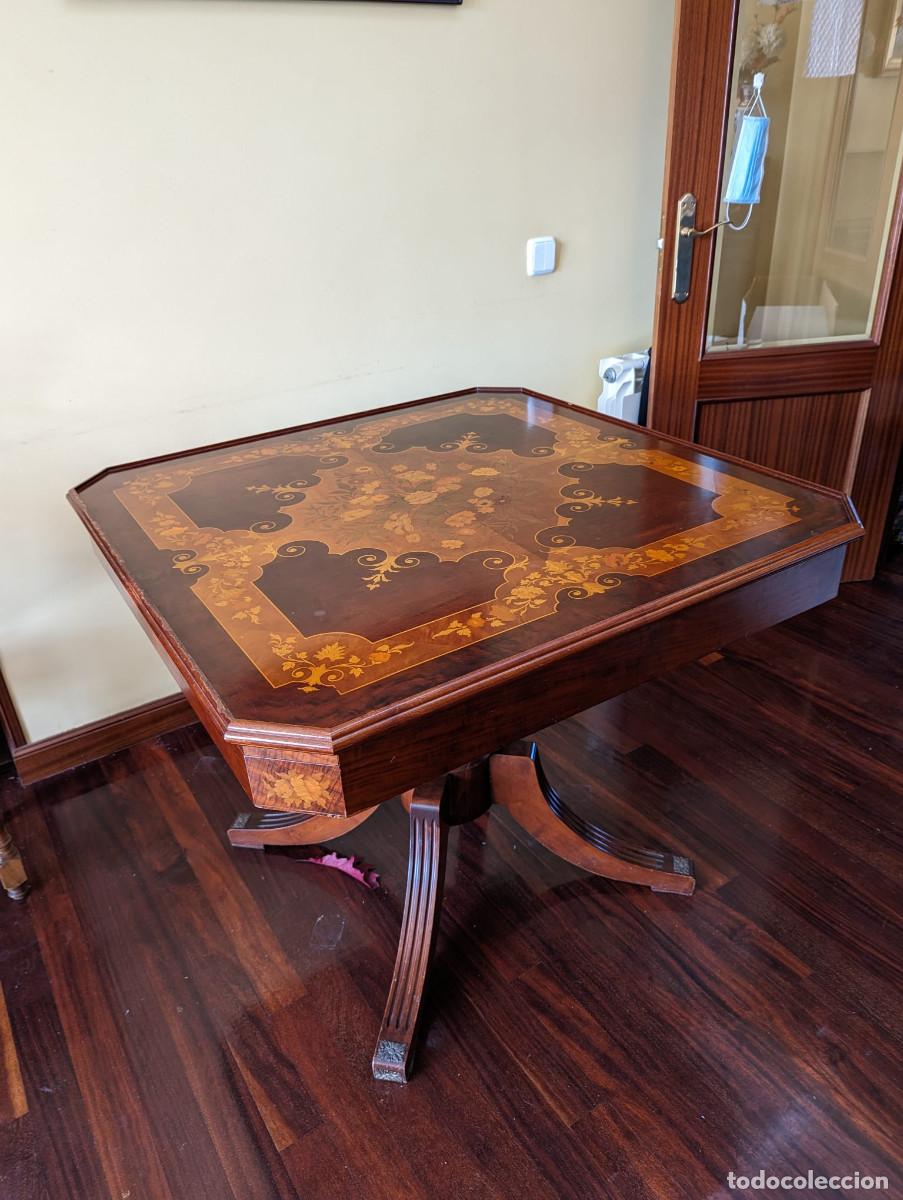 Antig&uuml;edades: Mesa de juego -marqueteria - Foto 10