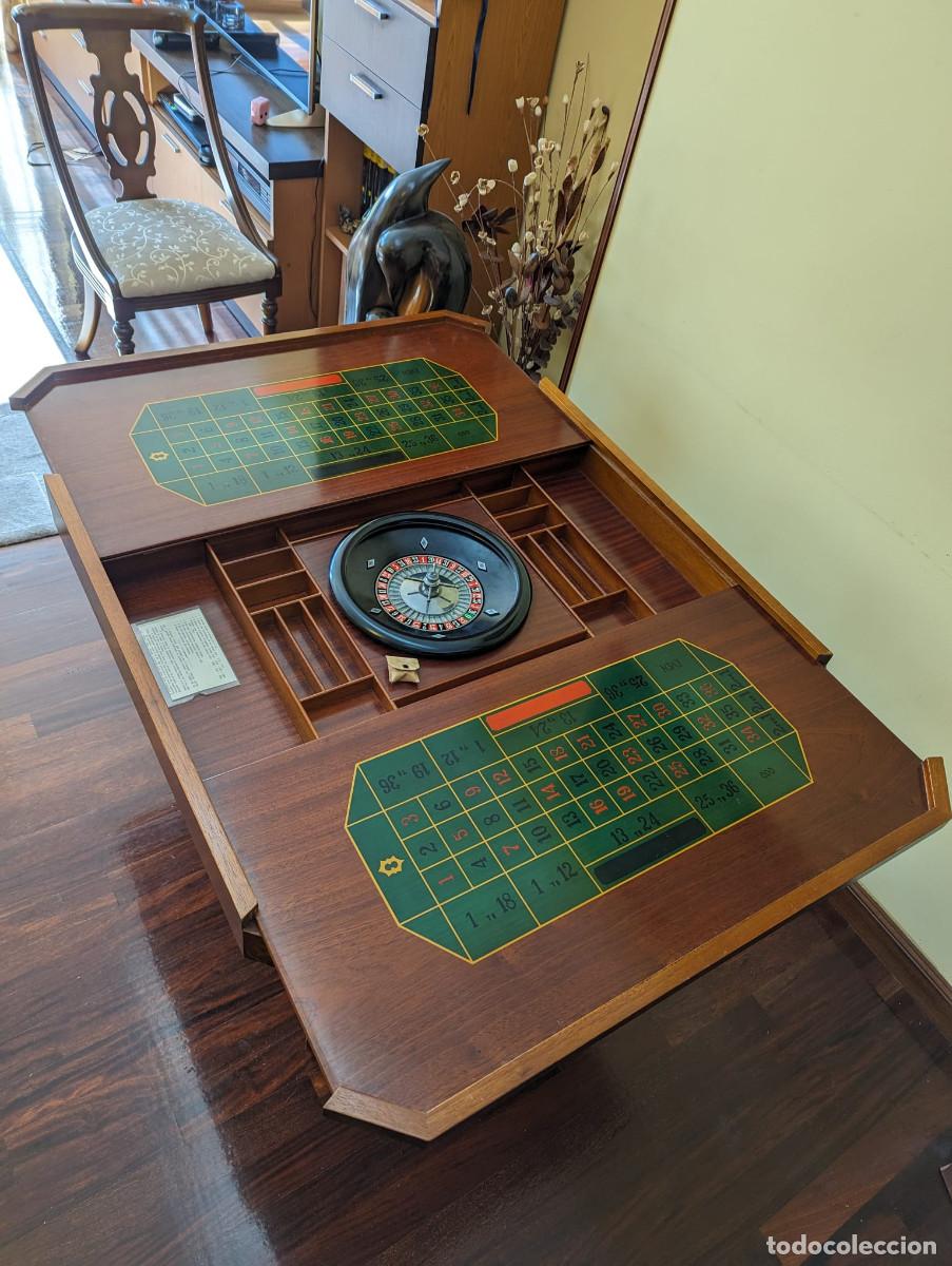 Antig&uuml;edades: Mesa de juego -marqueteria - Foto 11