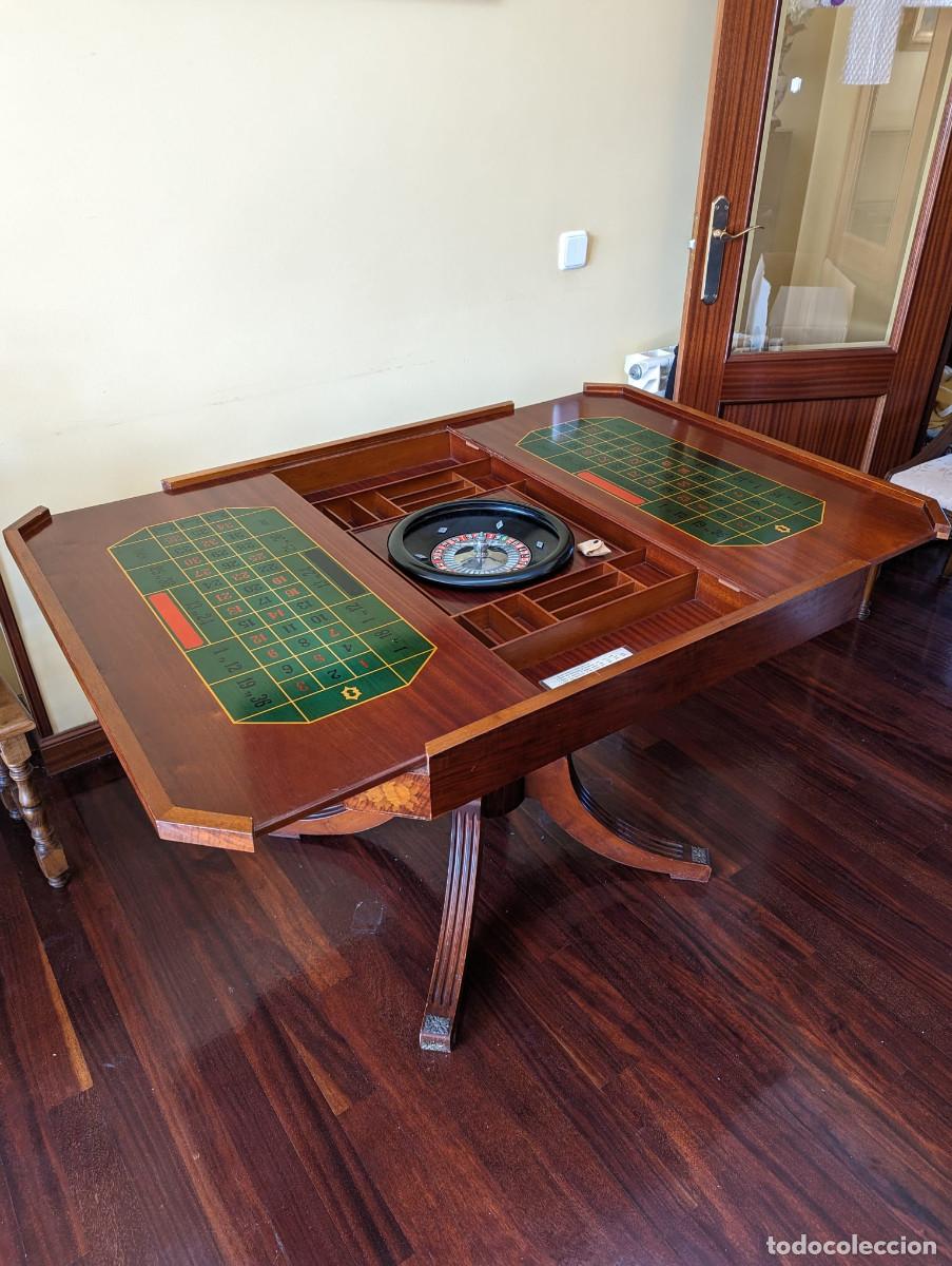 Antig&uuml;edades: Mesa de juego -marqueteria - Foto 13