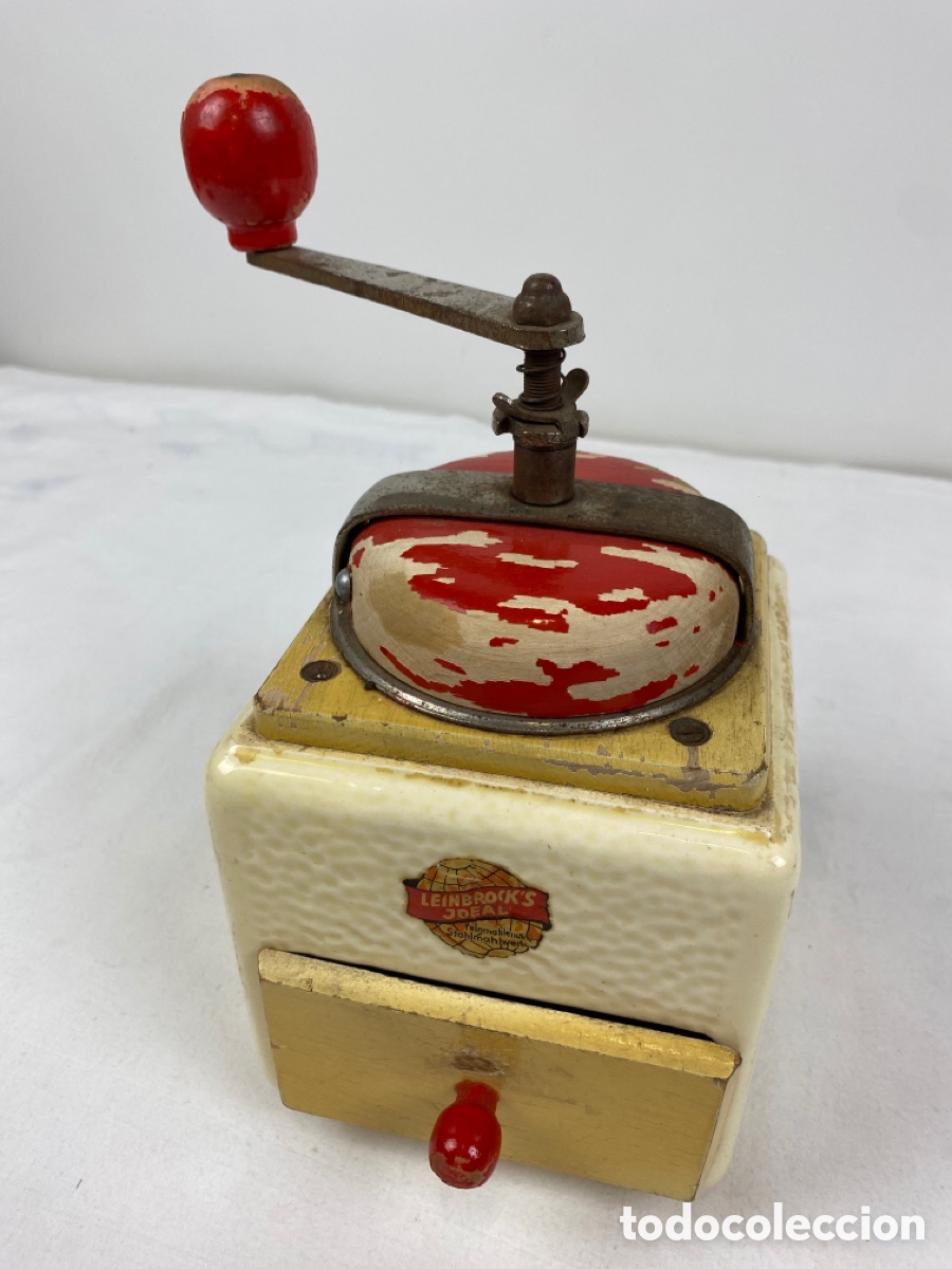 Antig&uuml;edades: MOLINILLO DE CAFE LEINBROCK'S IDEAL - CERAMICA Y MADERA - ALEMANIA