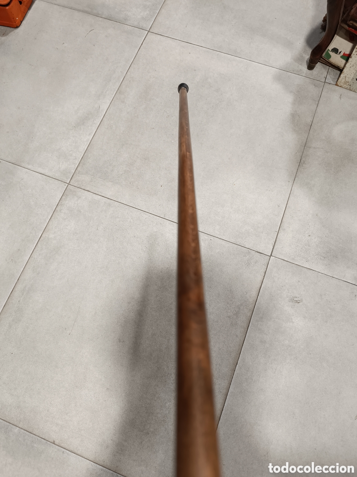 Antig&uuml;edades: Bast&oacute;n con empu&ntilde;adura de plata biselada y palo de madera - Foto 6