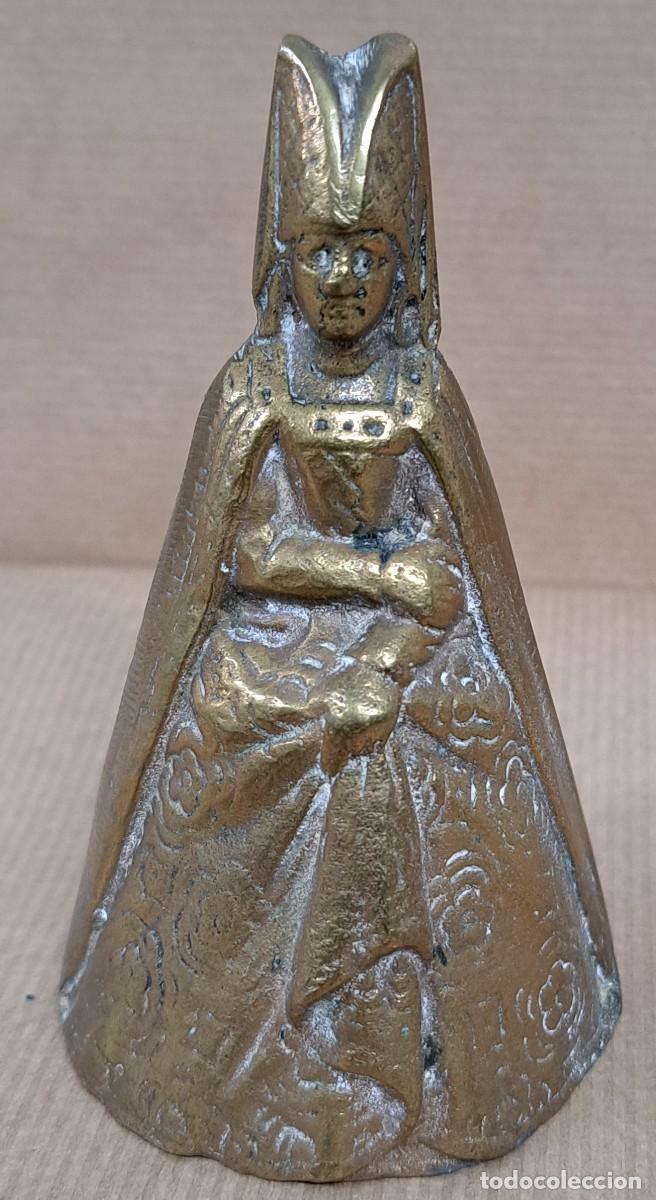 Antig&uuml;edades: Curiosa campanilla de bronce, siglo XIX - Foto 1