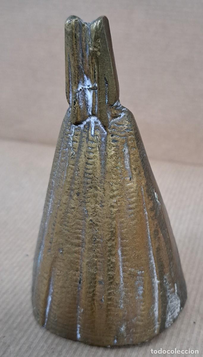 Antig&uuml;edades: Curiosa campanilla de bronce, siglo XIX - Foto 3