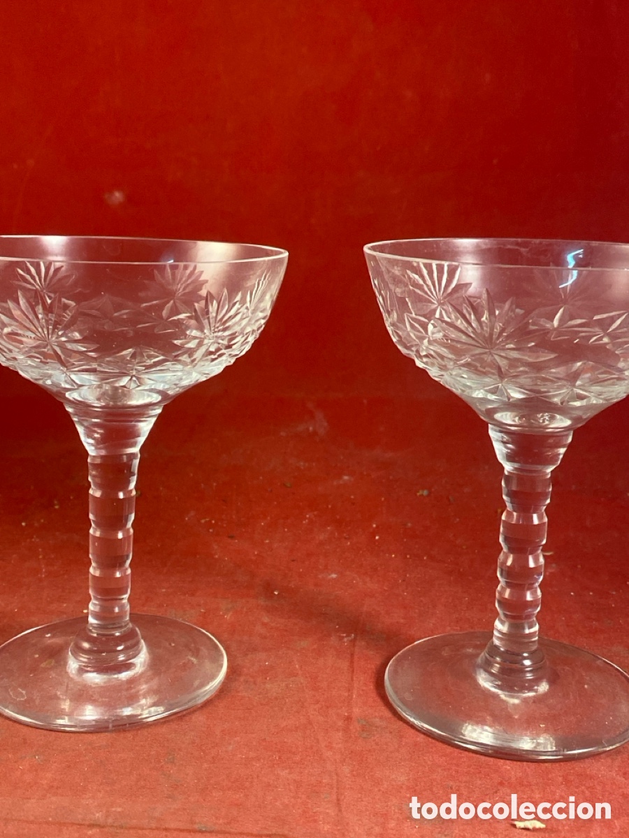 Antig&uuml;edades: VASOS DE CRISTAL TALLADO - Foto 2