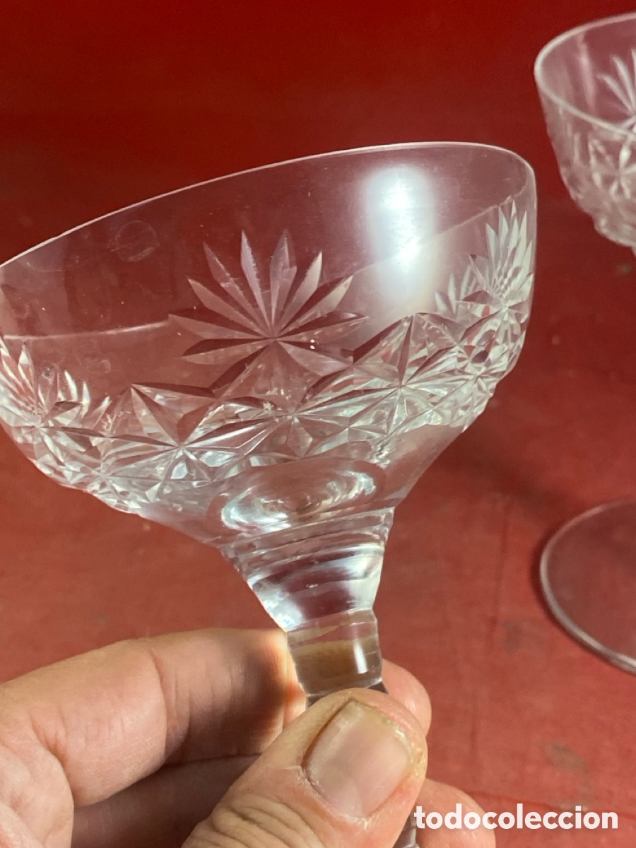 Antig&uuml;edades: VASOS DE CRISTAL TALLADO - Foto 3