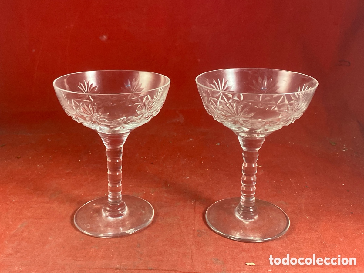Antig&uuml;edades: VASOS DE CRISTAL TALLADO - Foto 1