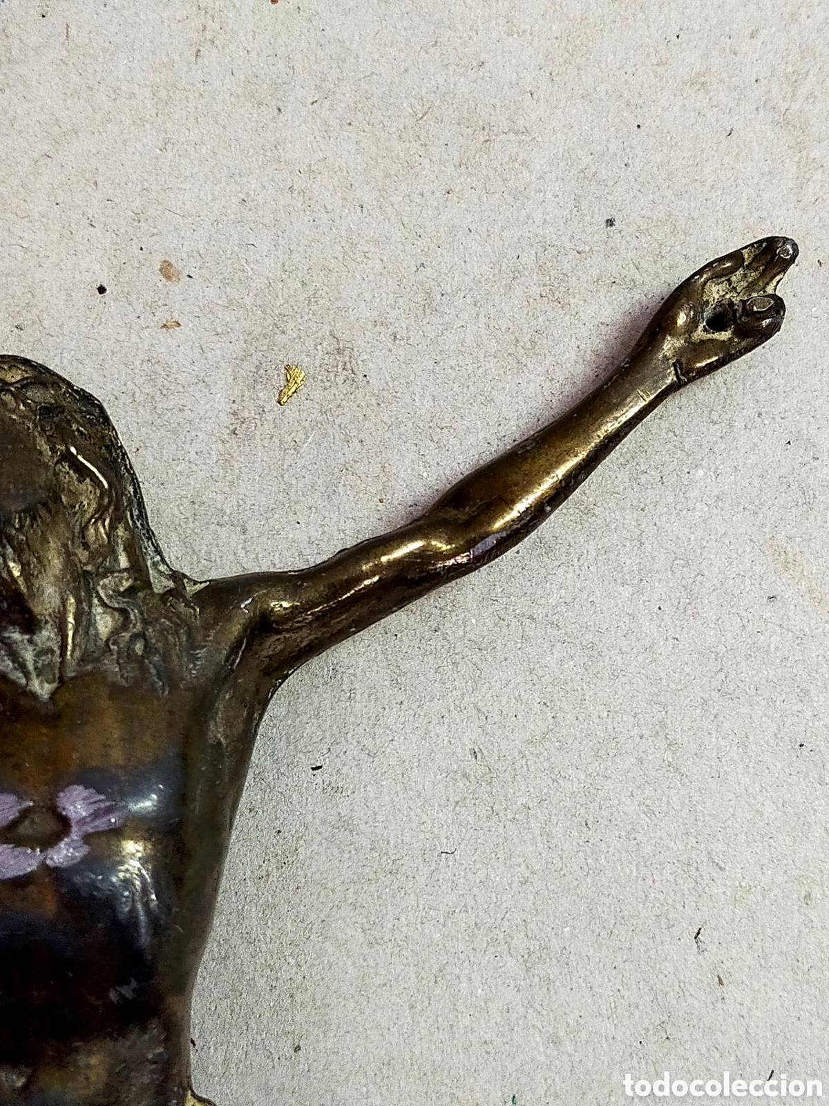 Antig&uuml;edades: CRISTO DE METAL PARA PARED. - Foto 4