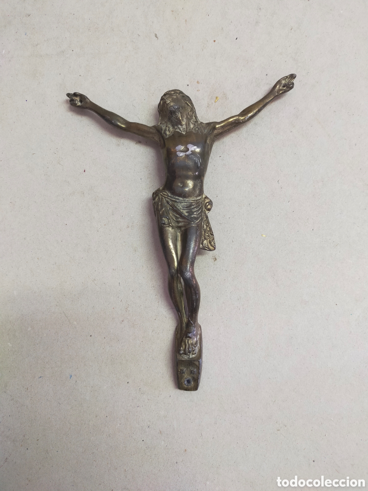 Antig&uuml;edades: CRISTO DE METAL PARA PARED. - Foto 1