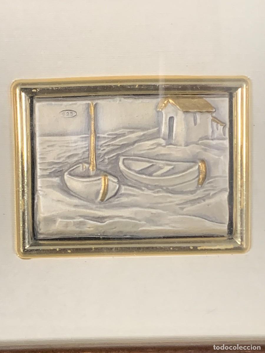 Antig&uuml;edades: CUADRO DE PLATA REPUJADA ITALIANO - Foto 1