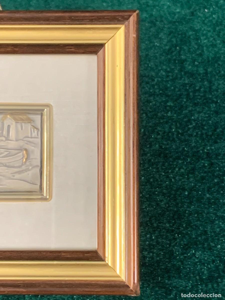 Antig&uuml;edades: CUADRO DE PLATA REPUJADA ITALIANO - Foto 4