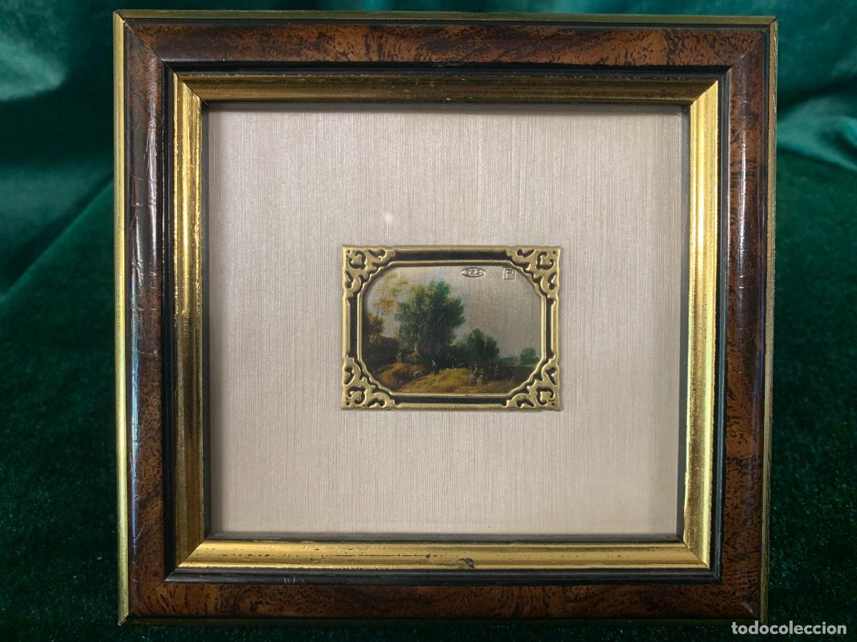 Antig&uuml;edades: CUADRO DE PLATA PINTADA A MANO ITALIANO - Foto 7