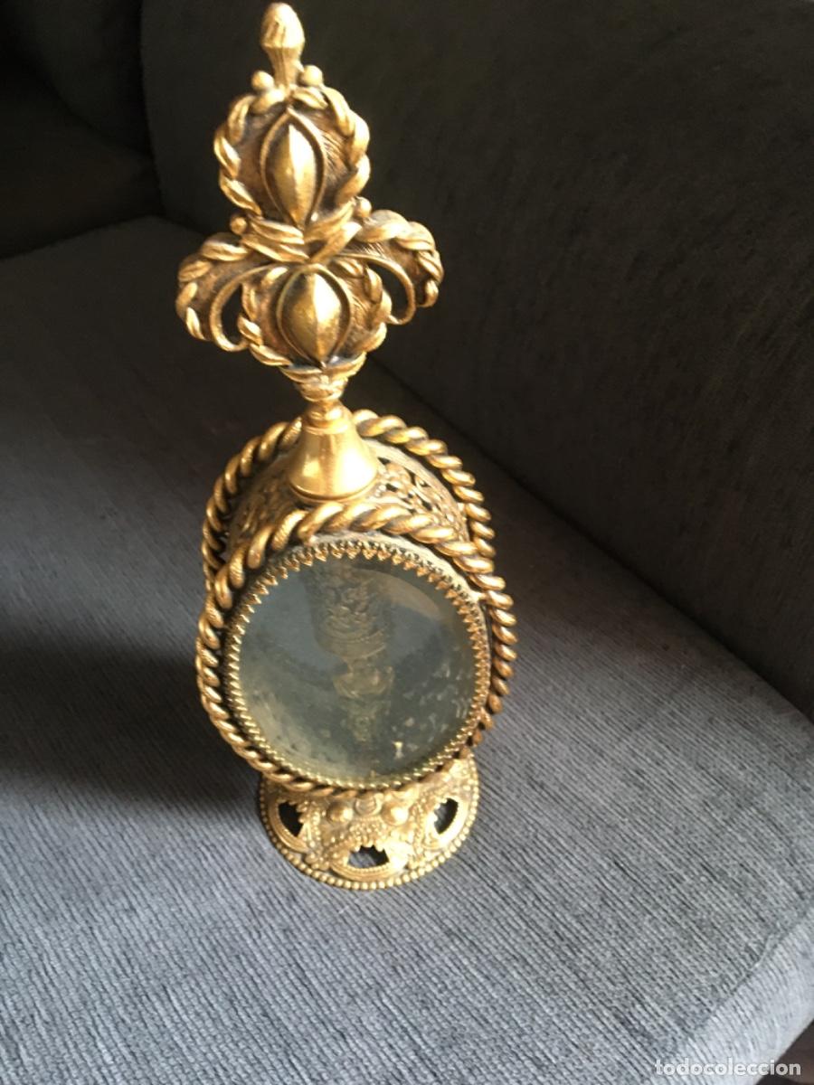 Antig&uuml;edades: Perfumero victoriano cristal bronce - Foto 2