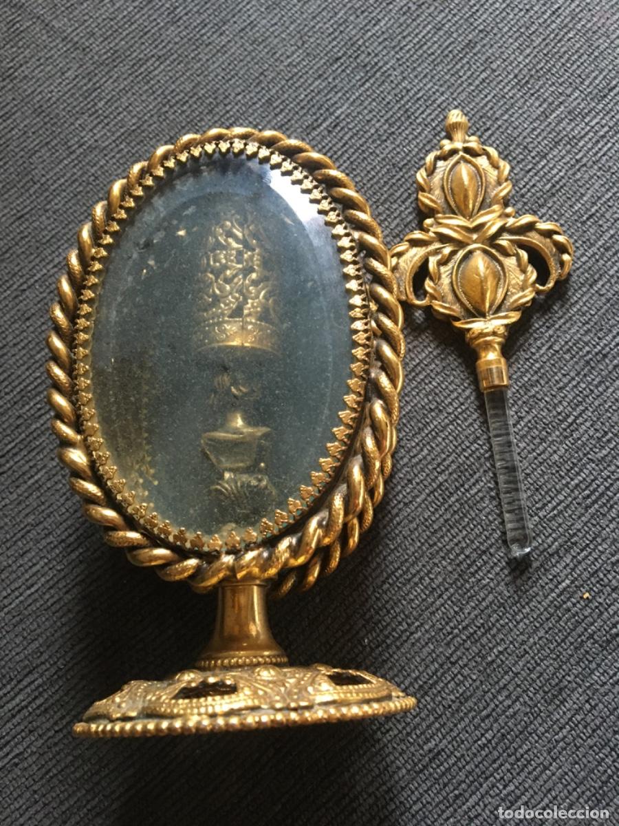 Antig&uuml;edades: Perfumero victoriano cristal bronce - Foto 3