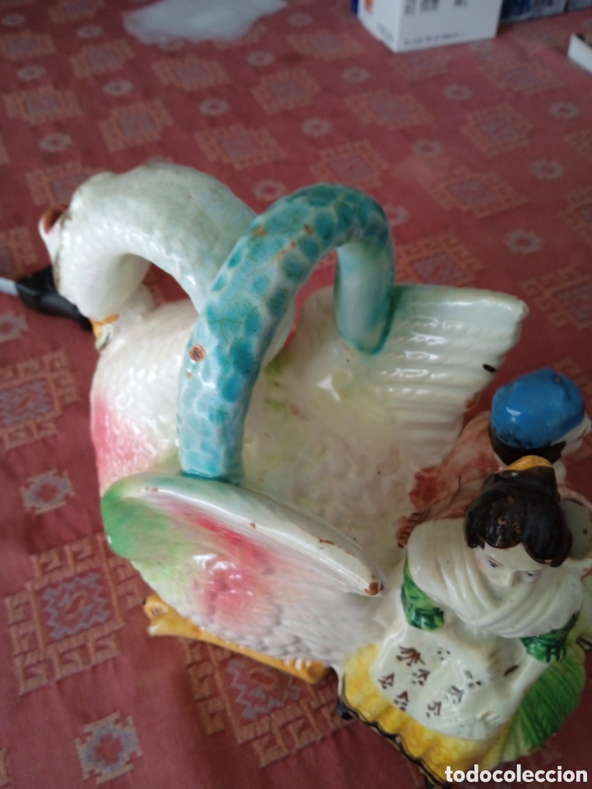 Antig&uuml;edades: Botijo Manises Cisne S .XIX - Foto 4