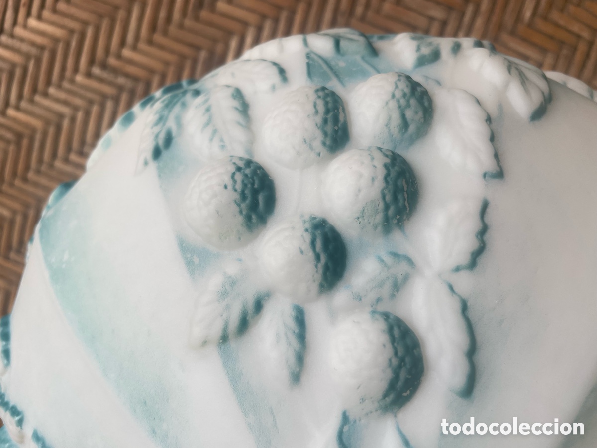 Antig&uuml;edades: L&Aacute;MPARA DEC&Oacute; OPALINA BITONAL Y RELIEVE. - Foto 7