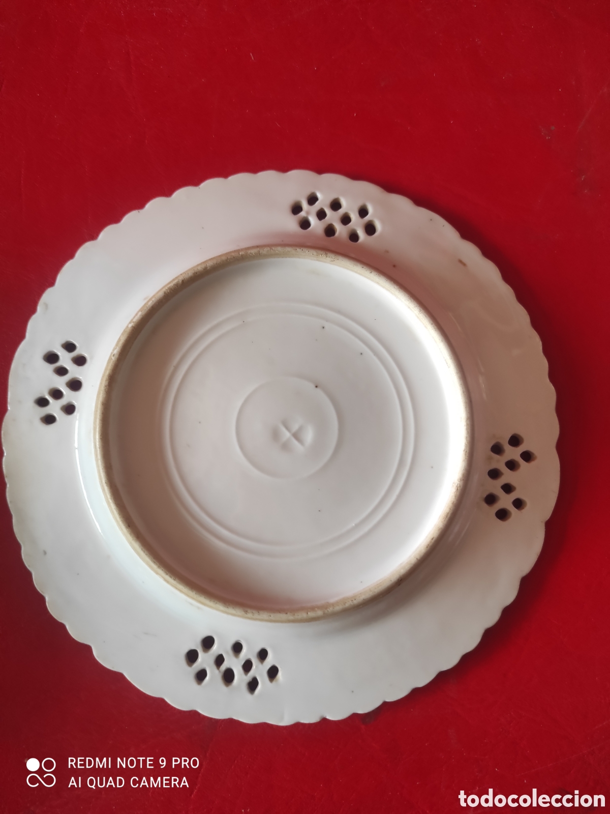 Antig&uuml;edades: Plato calado de porcelana - Foto 3