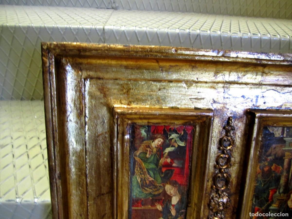 Antig&uuml;edades: Triptico, con laminas religiosas - Foto 2
