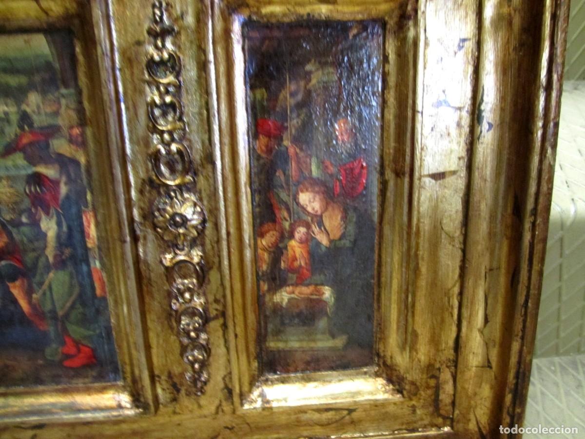 Antig&uuml;edades: Triptico, con laminas religiosas - Foto 5