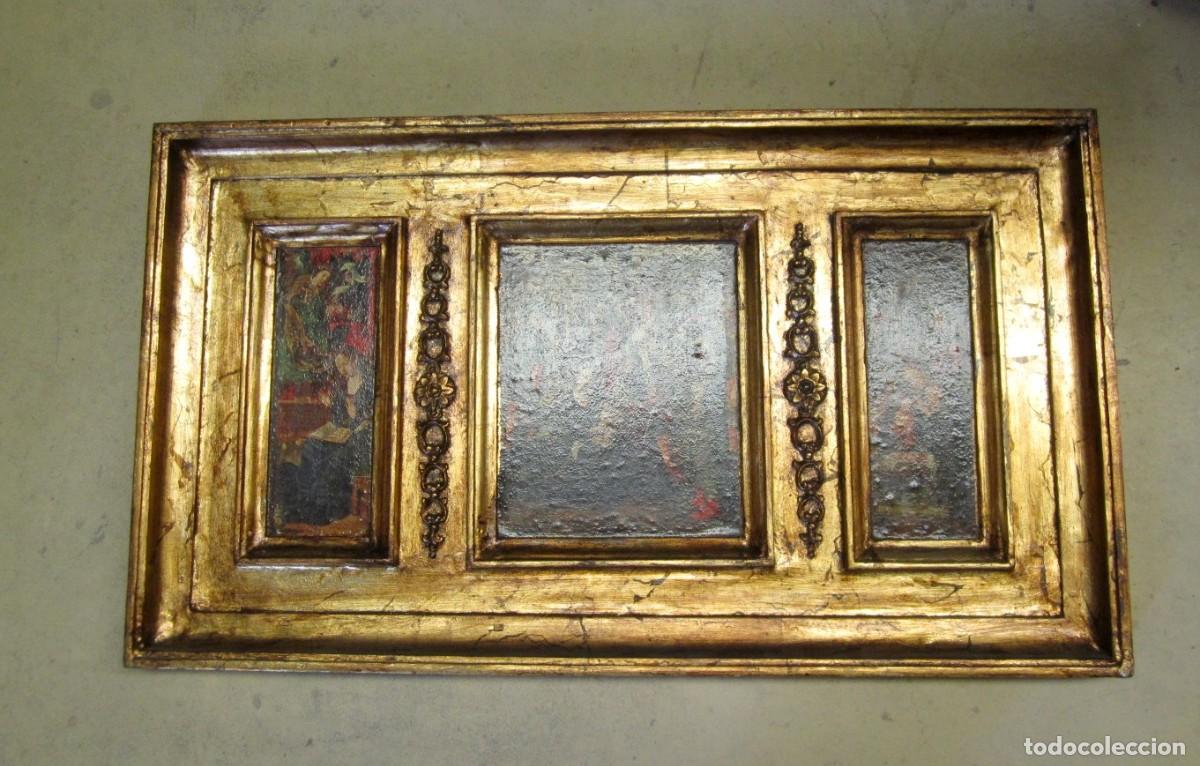 Antig&uuml;edades: Triptico, con laminas religiosas - Foto 7