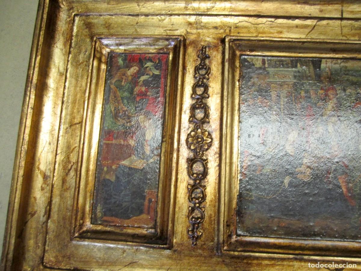 Antig&uuml;edades: Triptico, con laminas religiosas - Foto 8