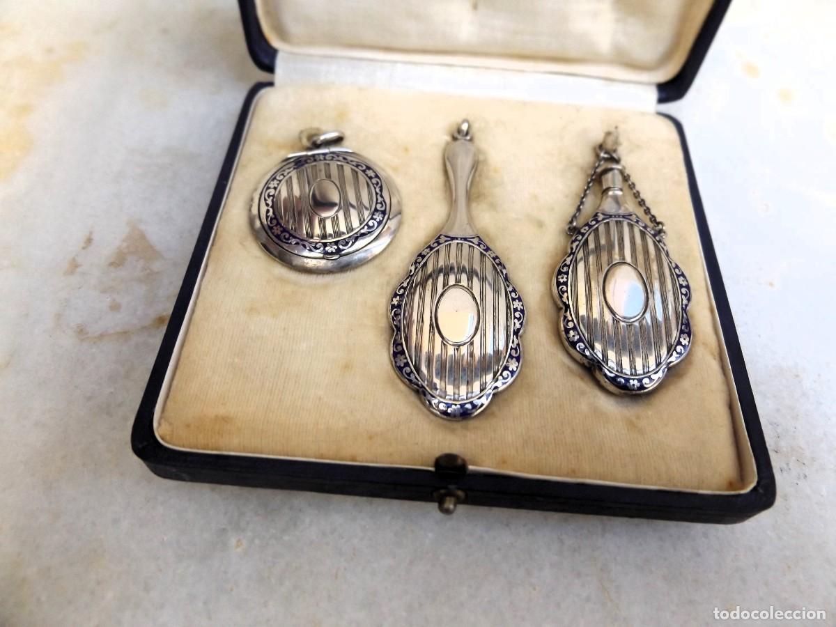 Antig&uuml;edades: SET DE BOLSO DE DAMA CON SU ESTUCHE - Foto 1