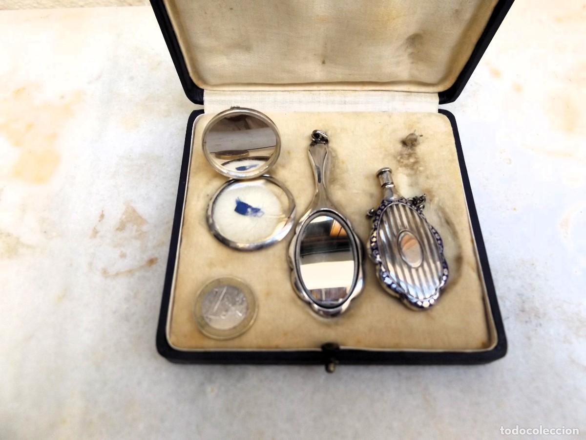 Antig&uuml;edades: SET DE BOLSO DE DAMA CON SU ESTUCHE - Foto 4