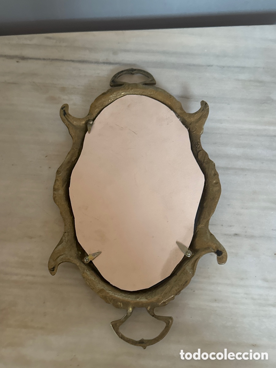 Antig&uuml;edades: Bandeja con cristal grabado - Foto 3
