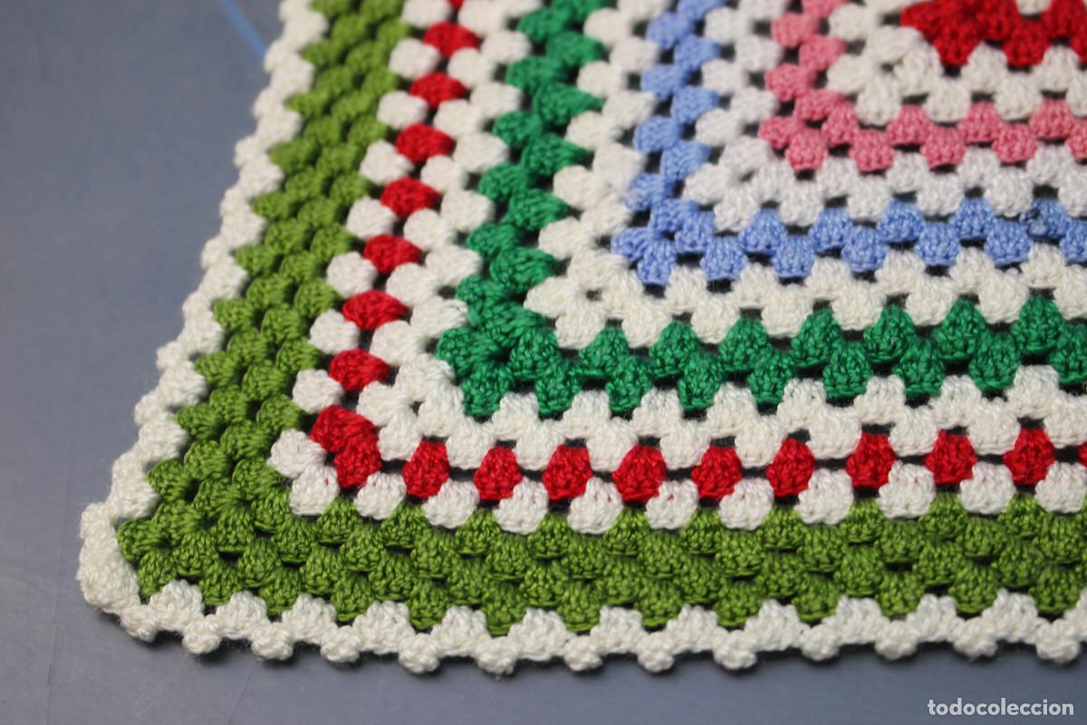 Antig&uuml;edades: Pa&ntilde;o de cocina ganchillo multicolor. - Foto 2