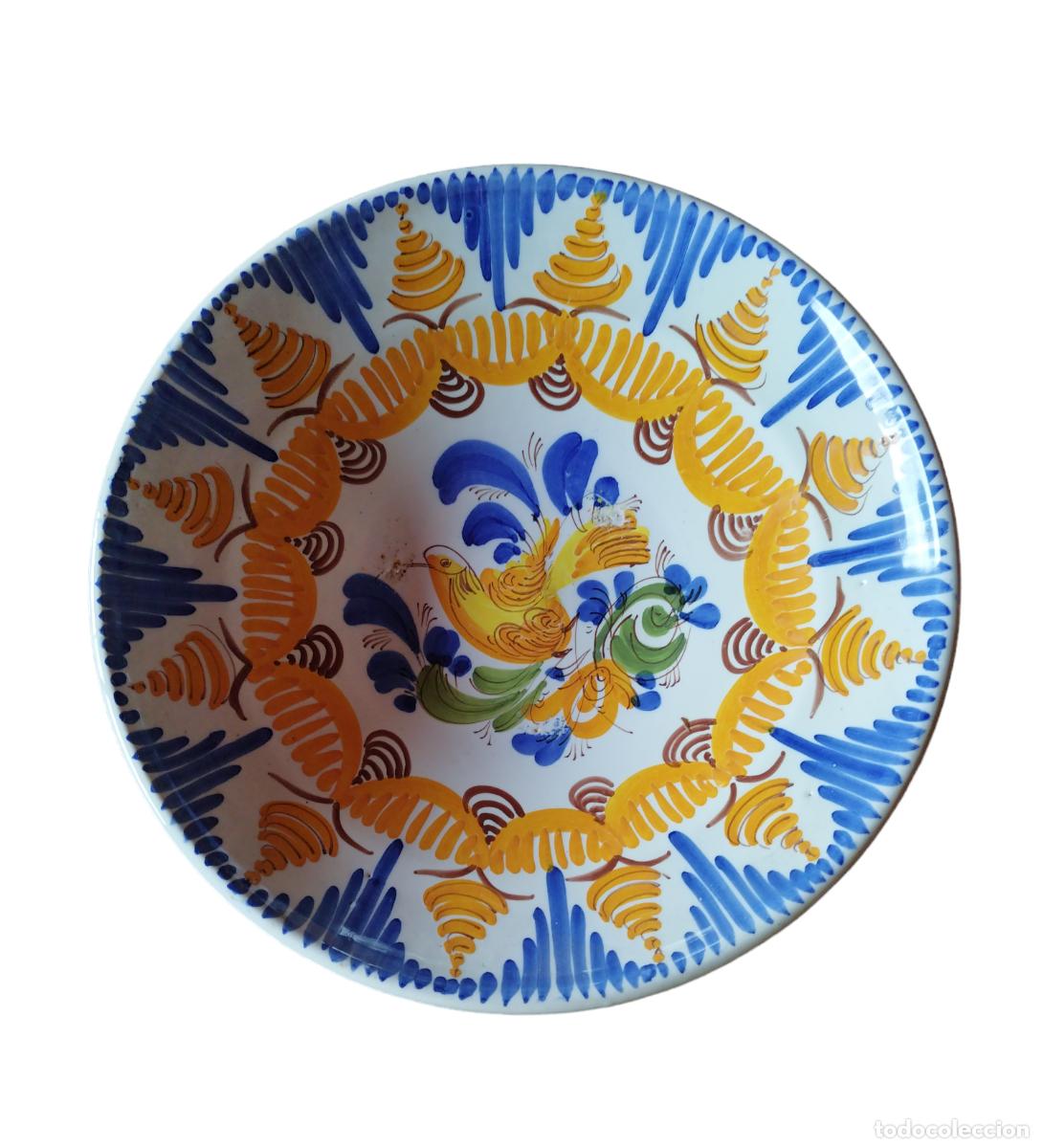 Antig&uuml;edades: PLATO DE MANISES PINTADO A MANO - Foto 1