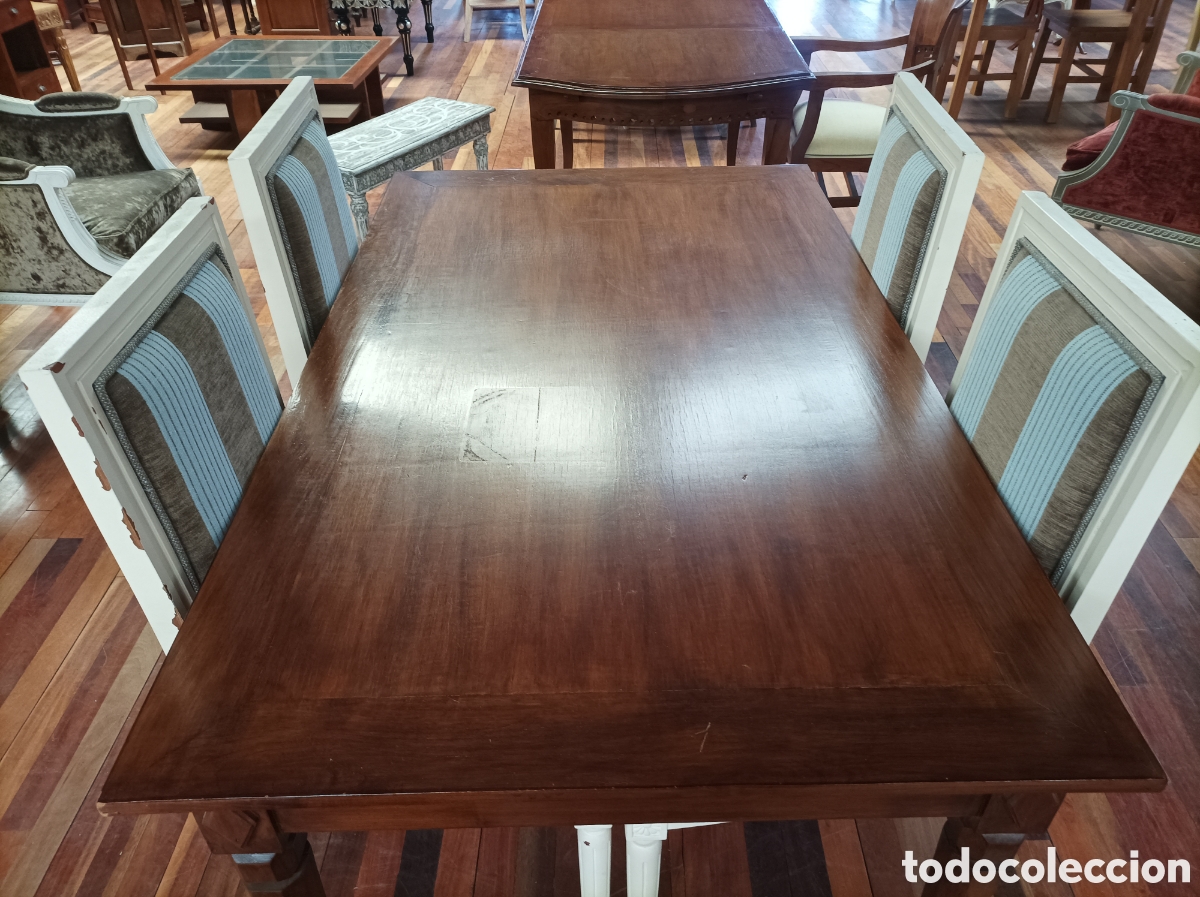 Antig&uuml;edades: Mesa y cuatro sillas - Foto 2