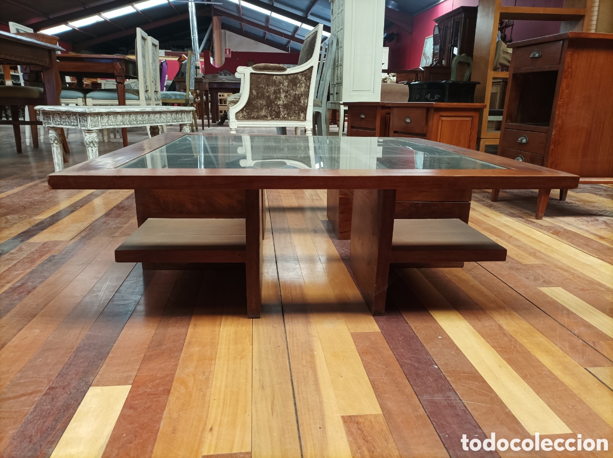 Antig&uuml;edades: Mesa de caf&eacute; cuadrada - Foto 3