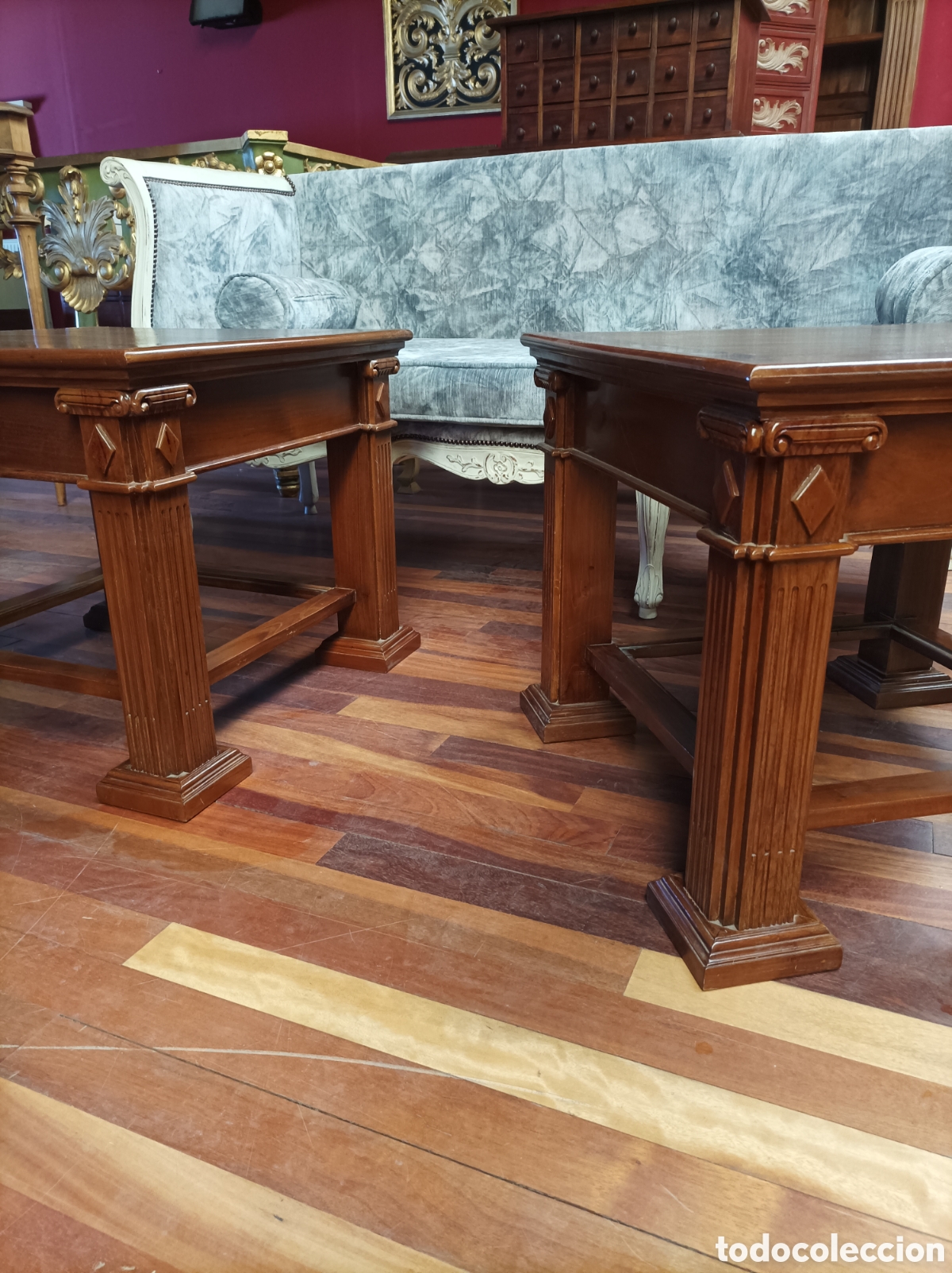 Antig&uuml;edades: Mesa auxiliar de sal&oacute;n - Foto 6