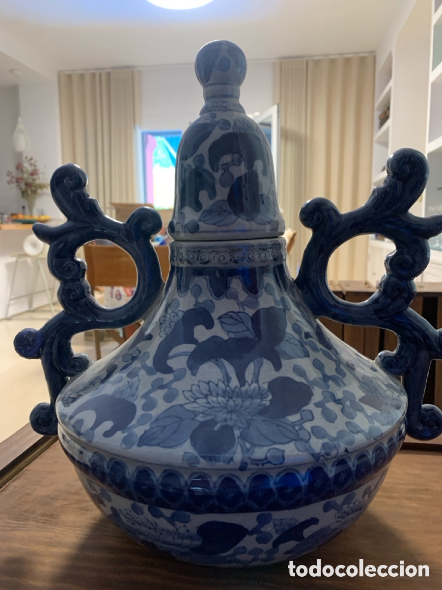 Antiguidades: Jarr&oacute;n chino porcelana