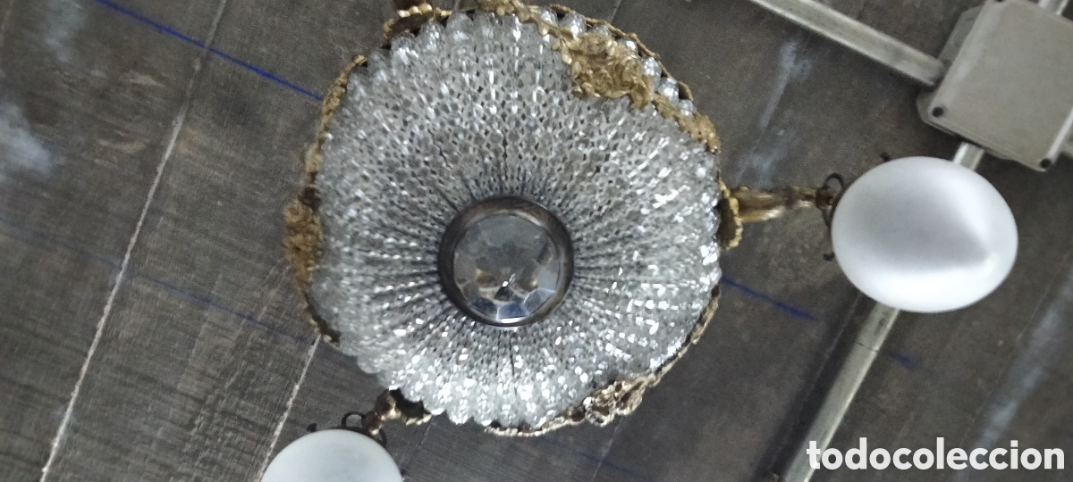 Antig&uuml;edades: LAMPARA ISABELINA BRONCE - Foto 3