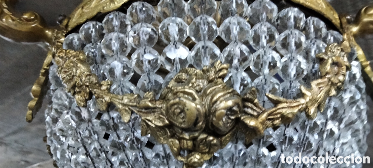 Antig&uuml;edades: LAMPARA ISABELINA BRONCE - Foto 5