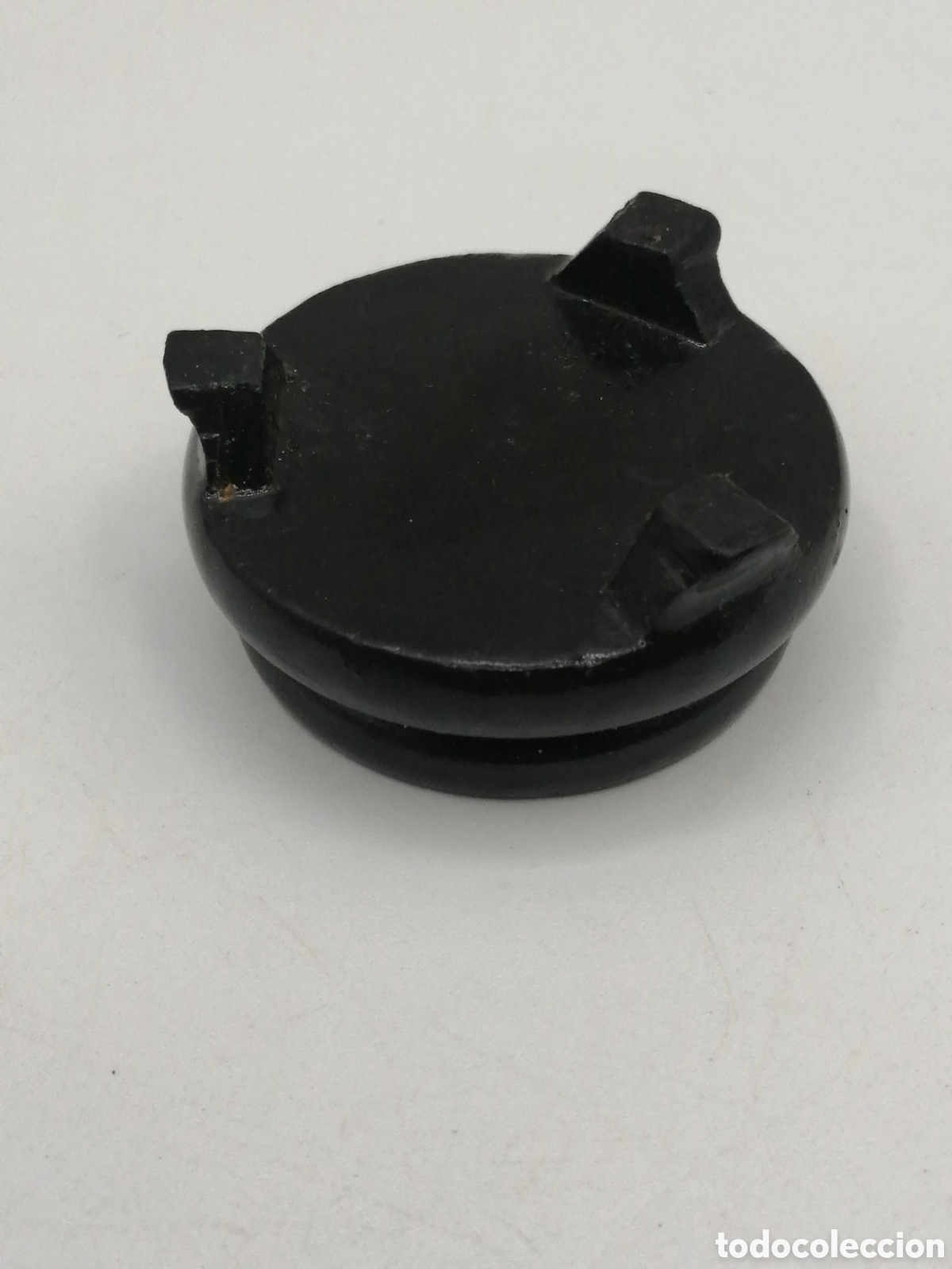 Antig&uuml;edades: Base peana madera ebonizada concave - Foto 3