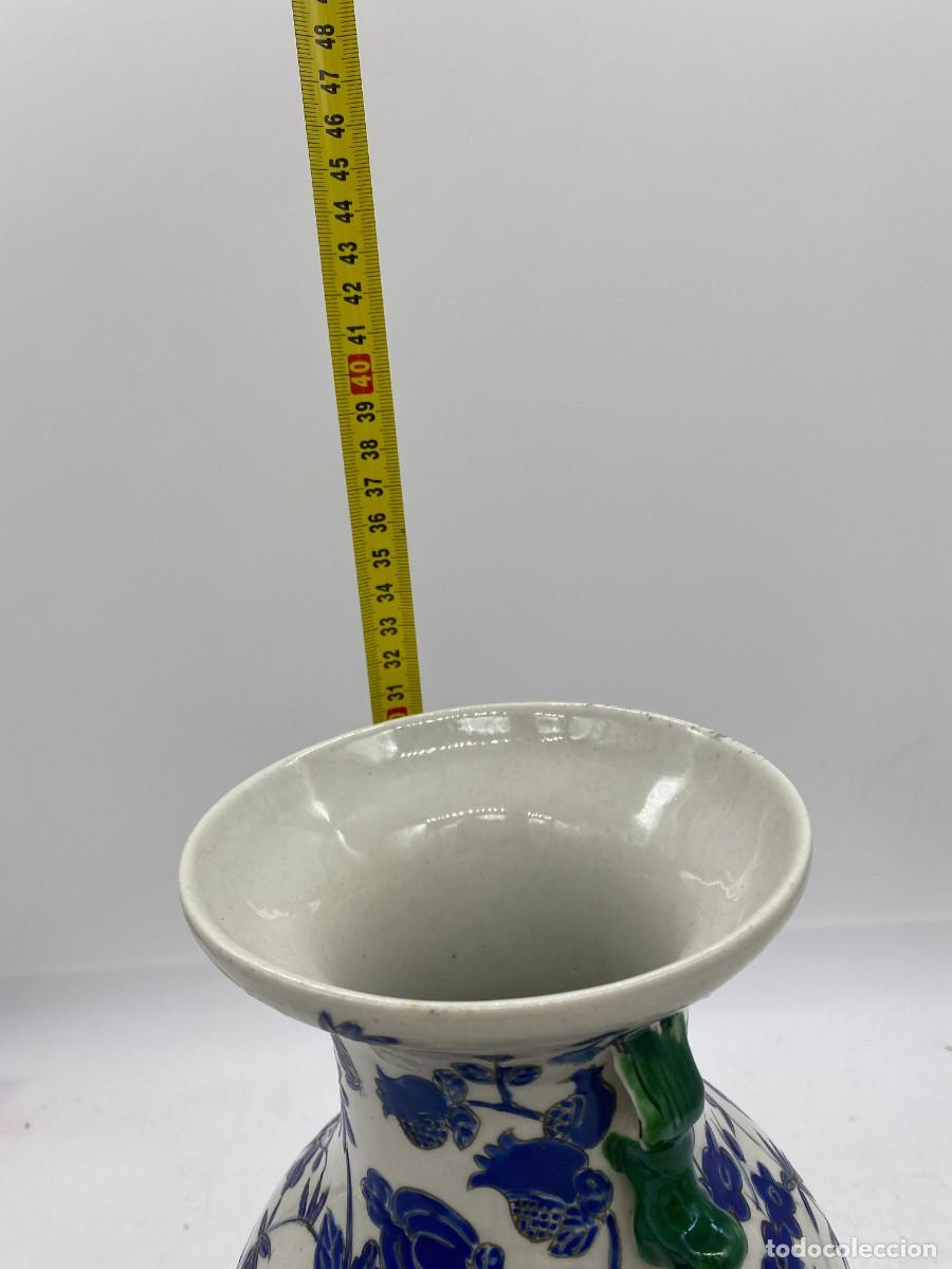 Antig&uuml;edades: jarron chino flores azules - Foto 12