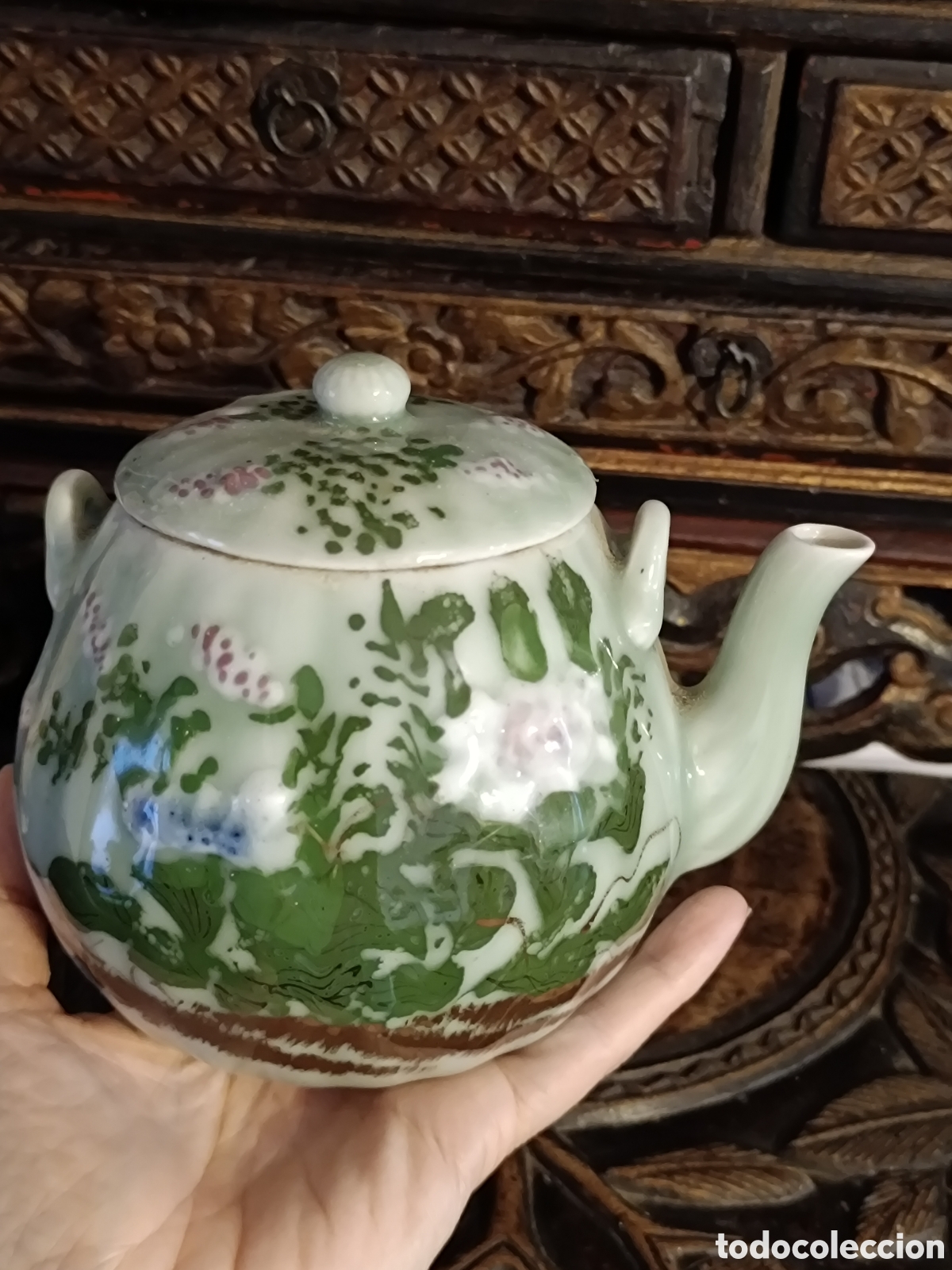 Antig&uuml;edades: Tetera china celadon - Foto 4